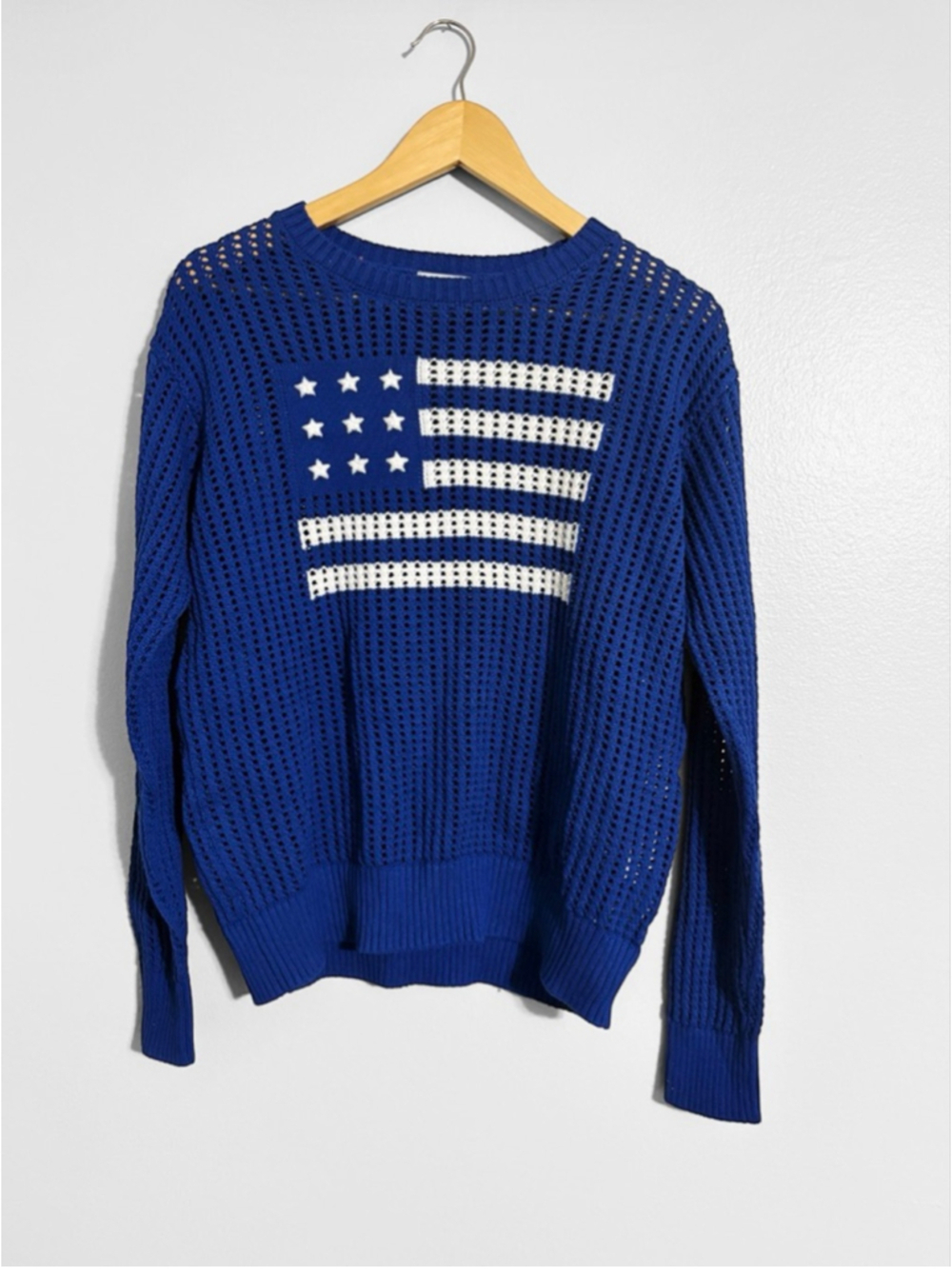Joan Rivers Vintage Knit American Flag Top